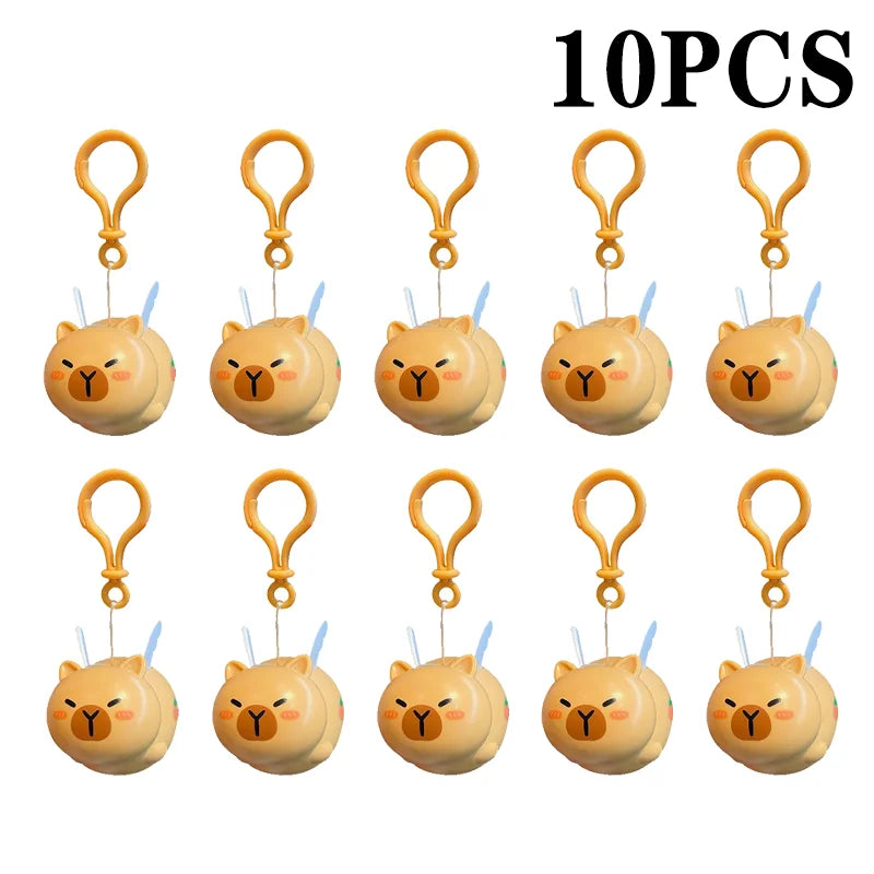 Capybara Pull String Flying Keychain & Bag Charm | 1–20 PCS