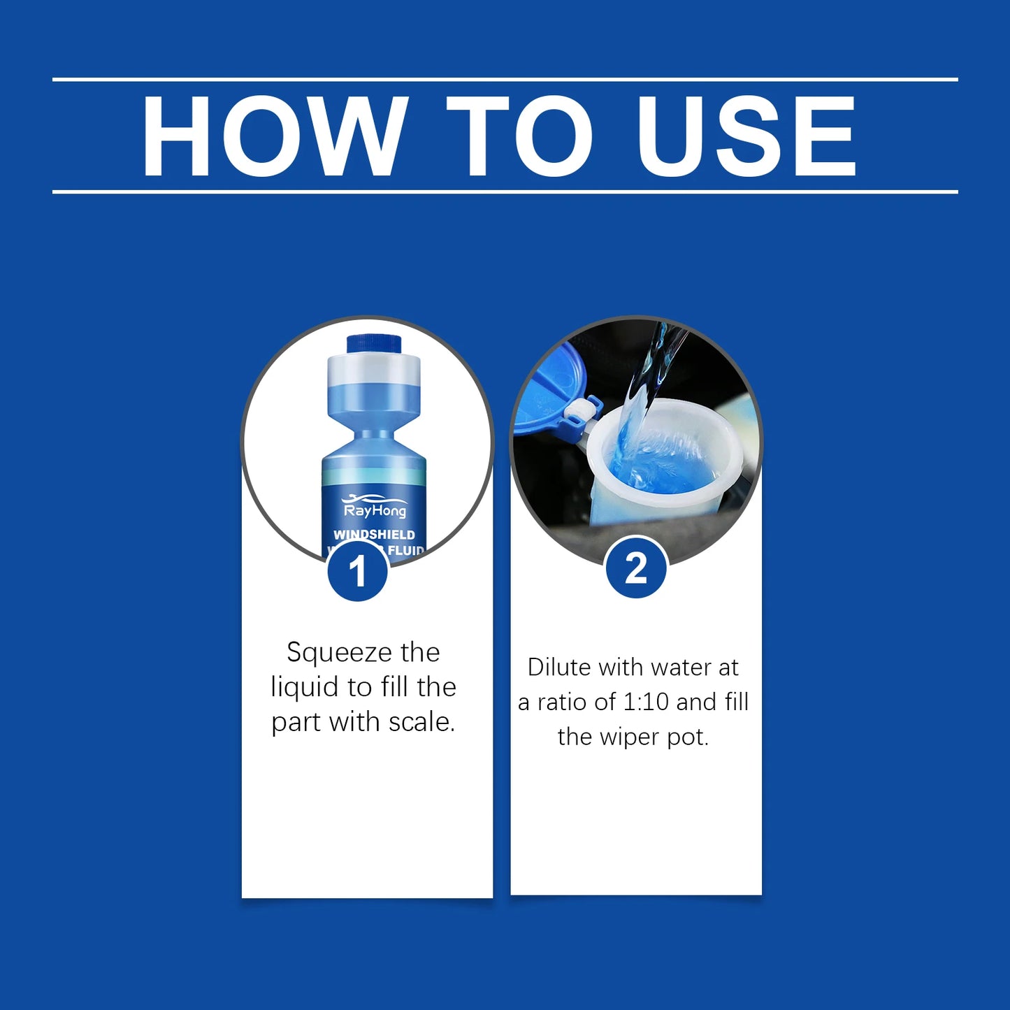 Rayhong Windshield Washer Fluid – Anti-Fog Oil Film Remover