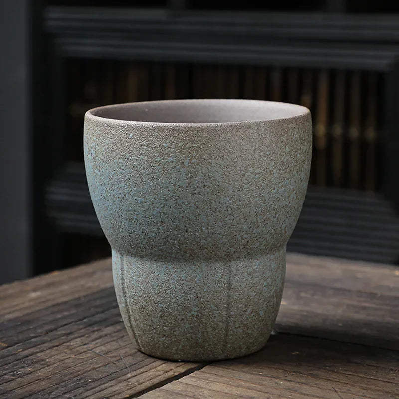 Master's Cup Japanese Retro Rough Pottery Kung Fu Tea Set Personal Ceramic Water Cup Peaceful Pleasures Health and Wellness Mug-170ML 4 51-100ml