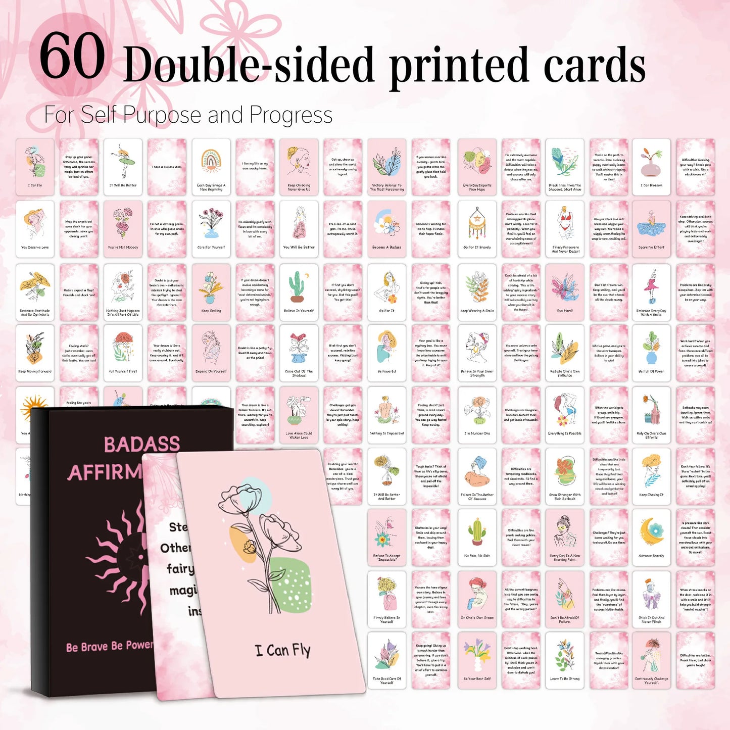 Women Affirmation Cards Daily Positive Motivation Uplifting