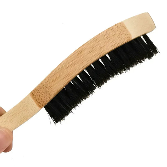 Beech Long Handle Brush for Men's Mustache Shaving, Comb, Face Massage, Facial Hair Cleaning, Boar Bristle Peaceful Pleasures Health and Wellness Default Title