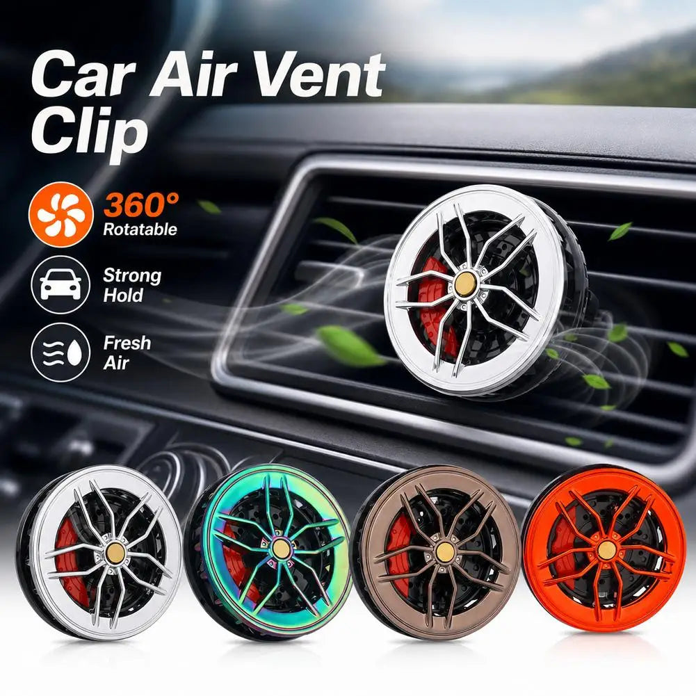 Car Air Vent Diffuser – Rotating Wheel Fragrance Clip