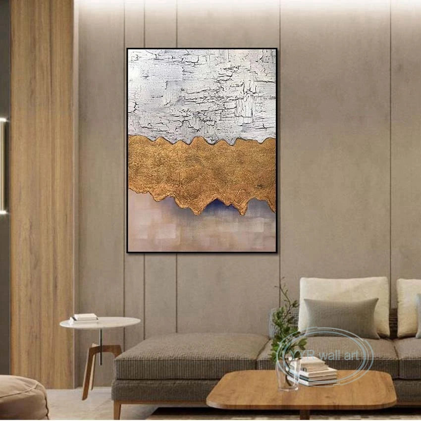 Light Luxury Oil Painting Wall Decor Mural Nordic Modern Abstract Handmade Art Canvas Poster Living Room Porch Hotel Restaurant Peaceful Pleasures Health and Wellness