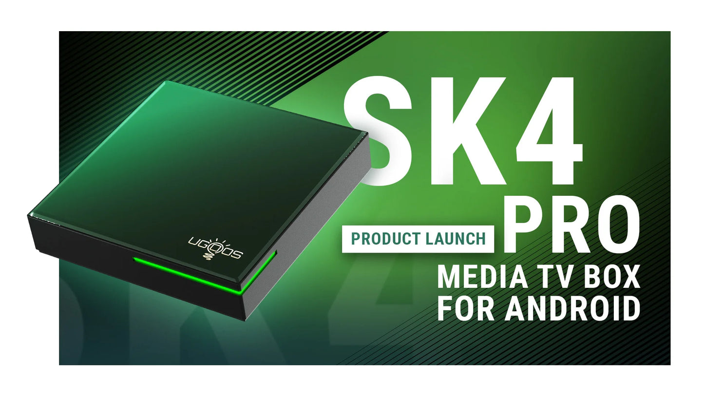 UGOOS SK4 Pro Android 14 Smart TV BOX Amlogic S905X5M-K BT5.4 LPDDR4 4G 64G AI-SR AV1 HDR Set Top Box Support Dolby Dolby Audio Peaceful Pleasures Health and Wellness