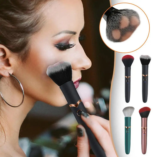 Electric Vibrating Foundation Brush – Rechargeable Makeup Tool Electric Makeup Brush Peaceful Pleasures Health and Wellness