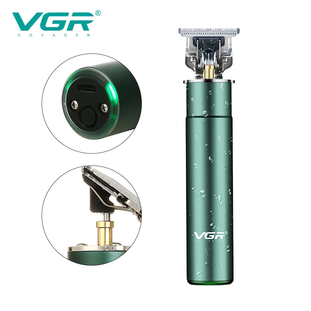 VGR 186 Hair Clipper Barber Professional Personal Care Rechargeable Electric Engraving T-shaped Blade USB Metal Washing VGR Peaceful Pleasures Health and Wellness