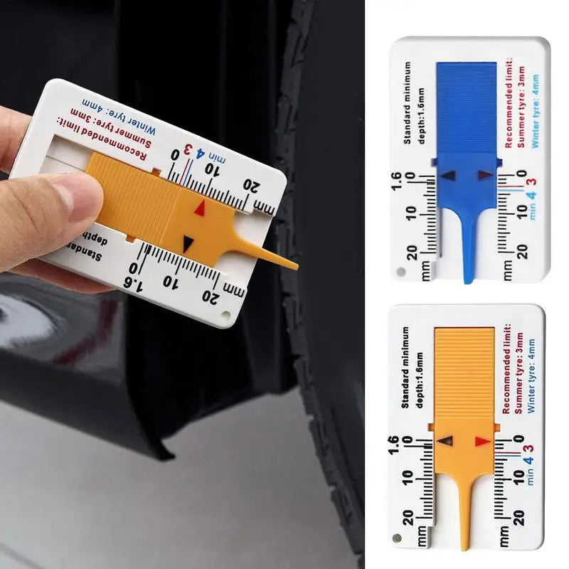 0-20MM Tyre Tread Depth Depthometer Gauge Caliper Plastic Tread Ruler Car Wheel Tire depth gauge Tire Wheel Measure Tool Peaceful Pleasures Health and Wellness