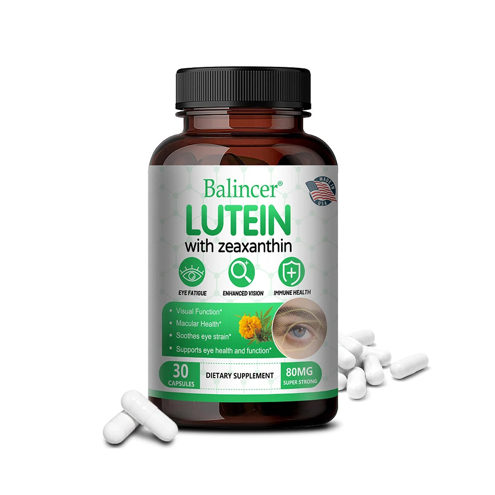 Lutein 40mg + Zeaxanthin Capsules - Eye Health & Blue Light Protection, Antioxidant, Supports Macula & Retina Health Peaceful Pleasures Health and Wellness 30 count-1 bottle