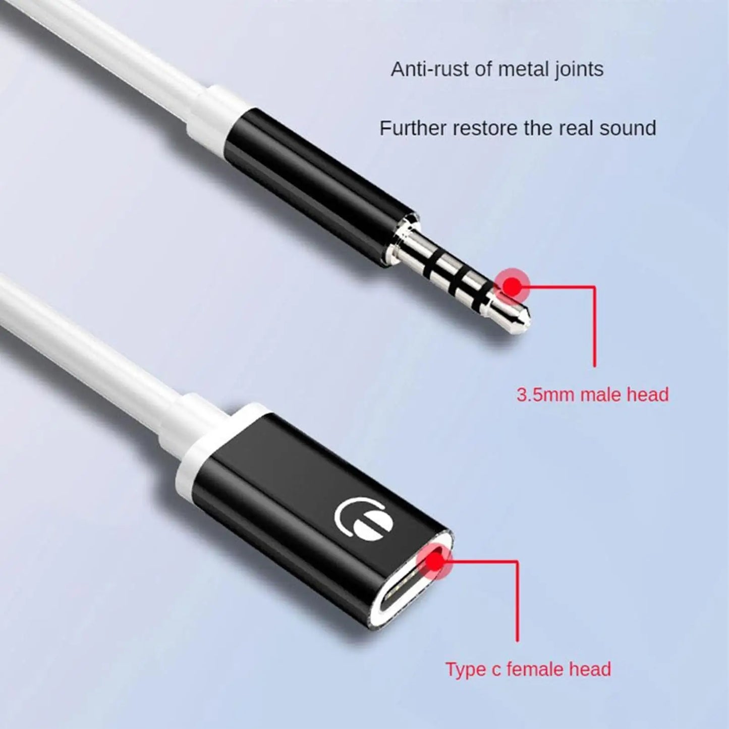 Type-C to 3.5mm Headphone Adapter USB C Female to Aux Male Car Stereo Cord for Calling Music in Car Phone Flat Earphone Converte Peaceful Pleasures Health and Wellness