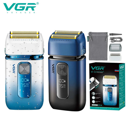 VGR 362 new shaver deep cleaning hair trimmer gradient color men's hair remover intelligent digital multifunctional whitening de Peaceful Pleasures Health and Wellness