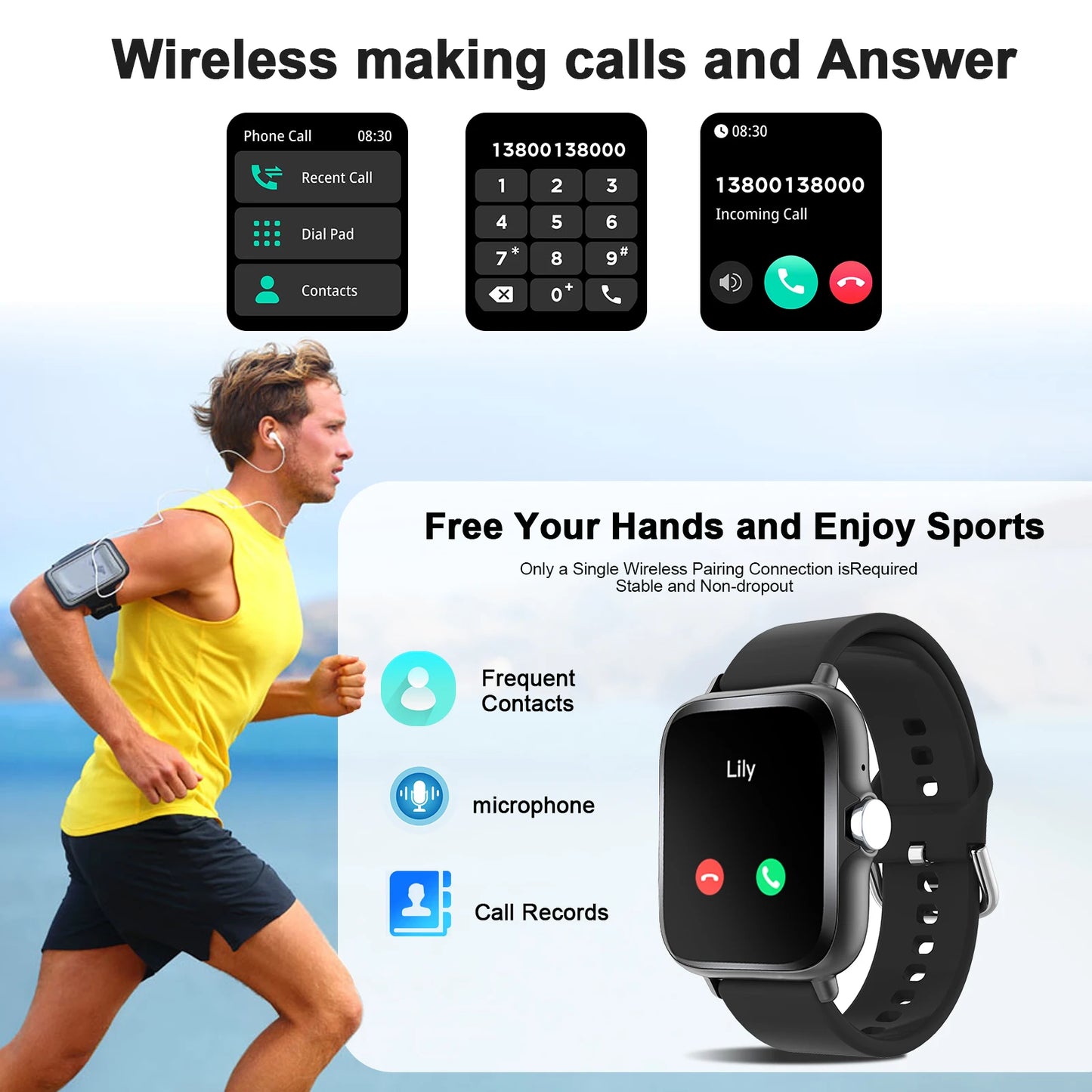 LOMAXFR Smart Watch – Wireless Calling & Multi-Sport Fitness