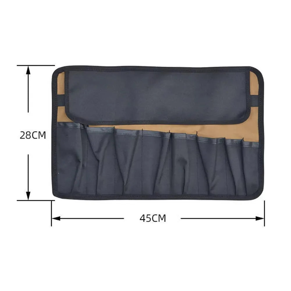 2pc Tool Bags Oxford Storage Portable Toolkit Folding Reel Rolling Electricians Organizer Multi-purpose Car Repair Tool Kit Bags Peaceful Pleasures Health and Wellness
