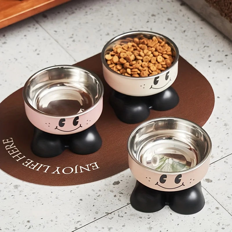Elevated Dog Cat Bowl Stainless steel Food Water Bowls Raised No Spill Pet Feeder bowl for Puppy Small Medium Large Dogs Cats Peaceful Pleasures Health and Wellness