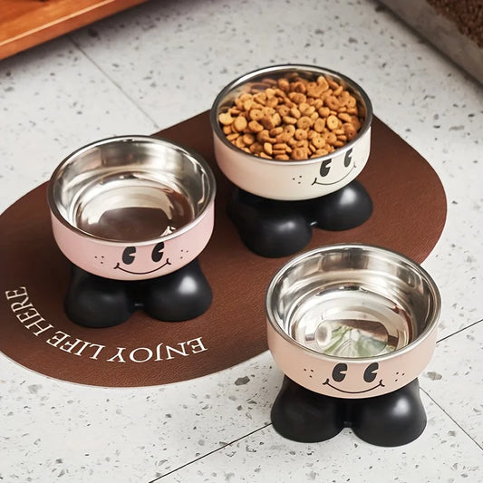 Elevated Dog Cat Bowl Stainless steel Food Water Bowls Raised No Spill Pet Feeder bowl for Puppy Small Medium Large Dogs Cats Peaceful Pleasures Health and Wellness