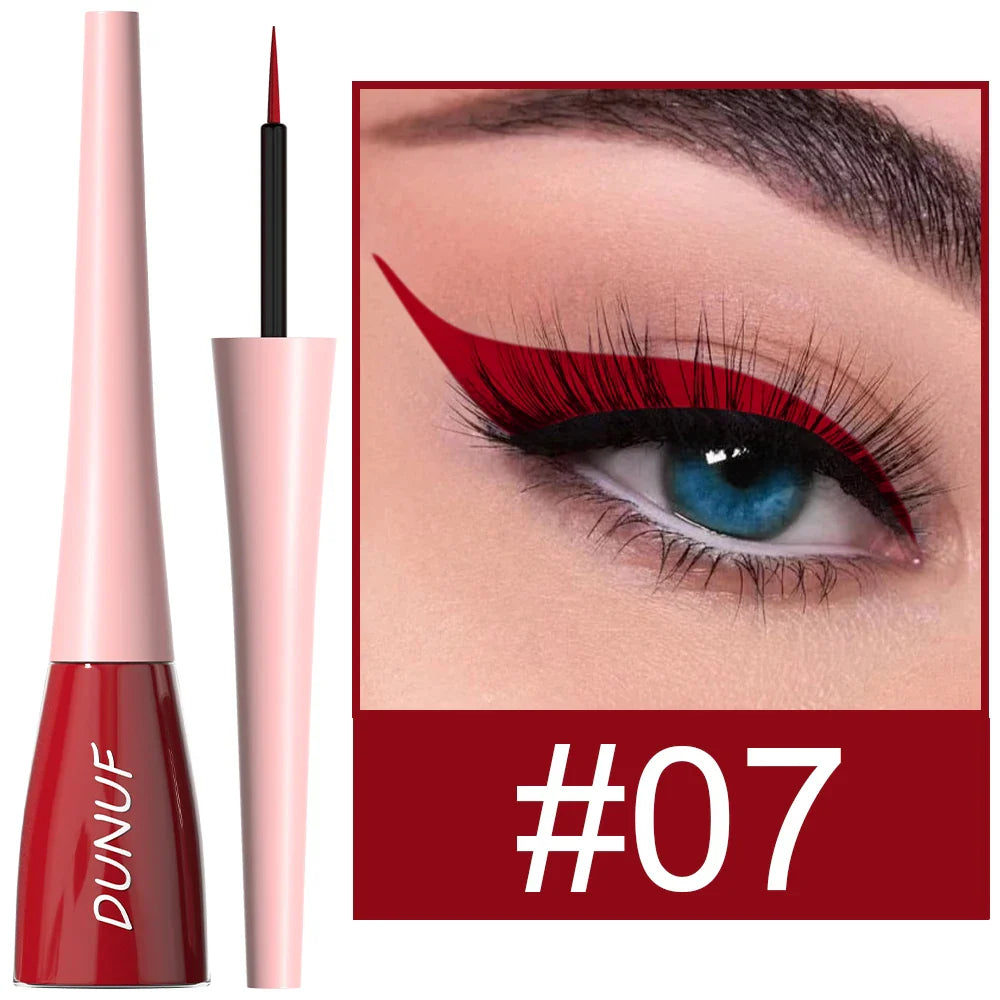 DUNUF Waterproof Liquid Eyeliner – Smudge-Proof, 8+ Colors
