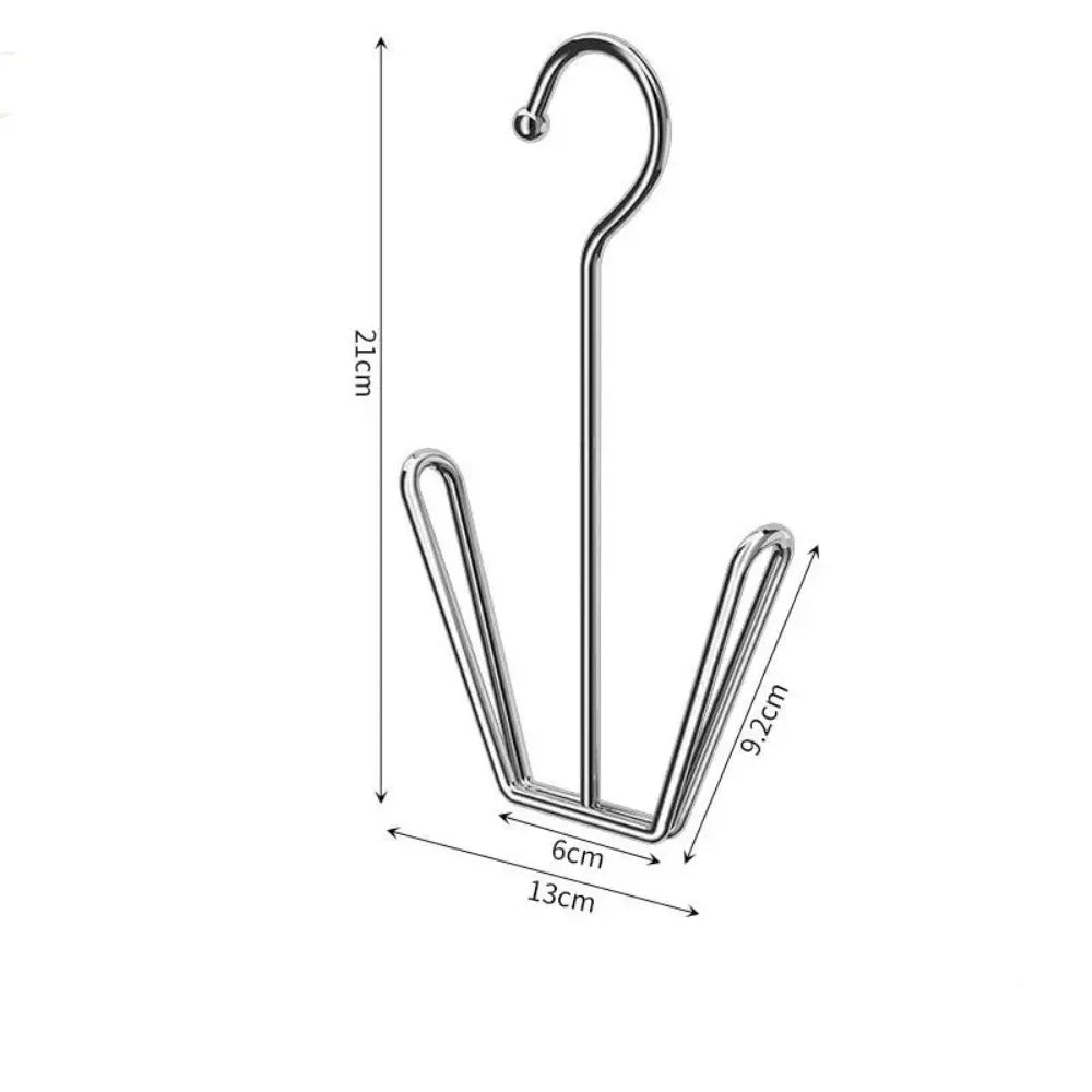 2/5Pcs U-Shaped Stainless Steel Shoes Drying Rack Windproof Quick-Dry Wall-Mounted Space-Saving Indoor and Outdoor Hooks Peaceful Pleasures Health and Wellness