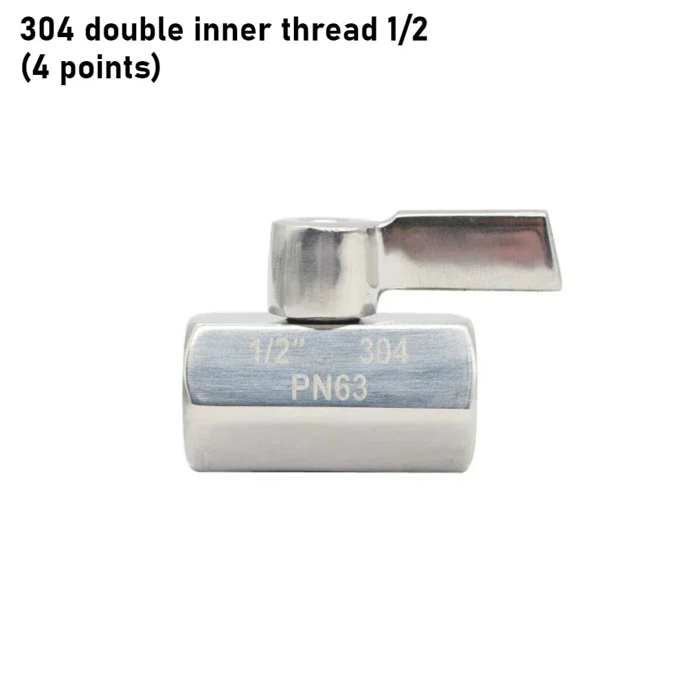 304 Stainless Steel Mini Ball Valve PN63 – Threaded Two-Way