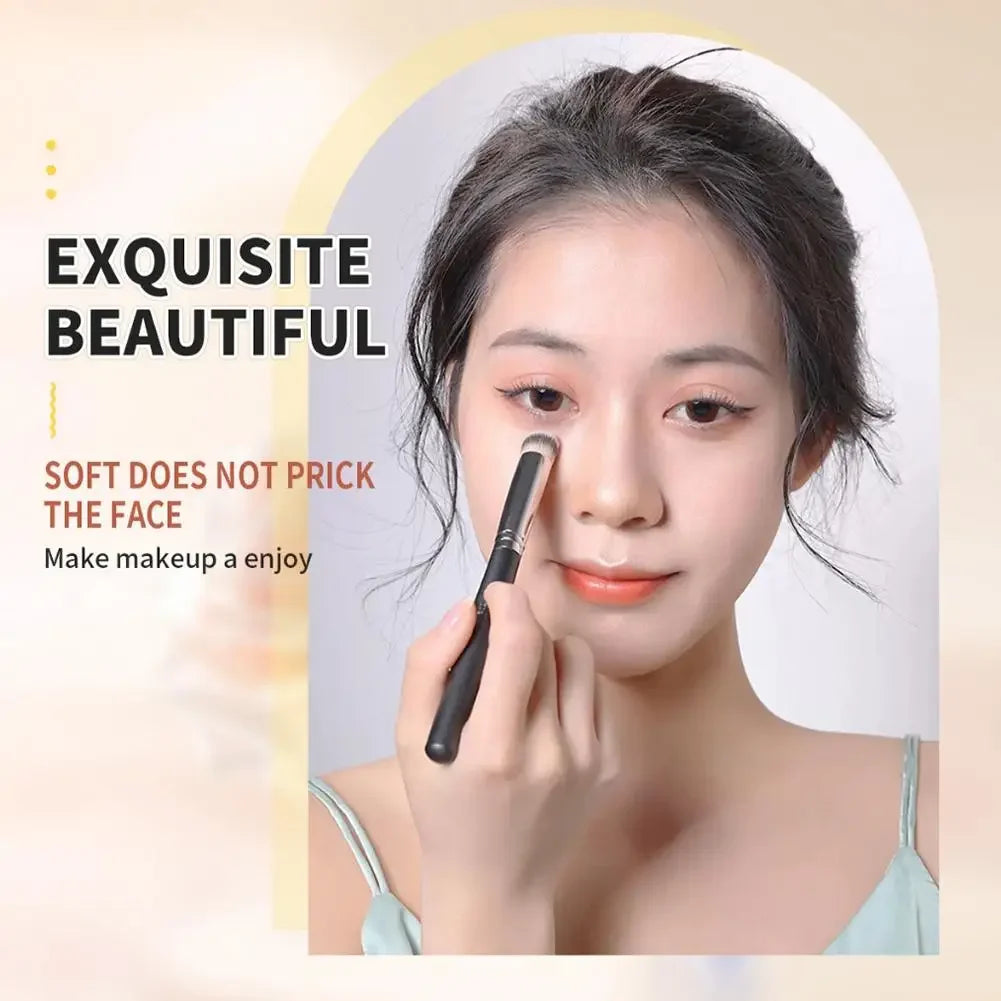 Concealer Brush Under Eye Mini Angled Nose Contour Brush for Concealing Blending Setting Cosmetic Small Makeup Foundation brush Peaceful Pleasures Health and Wellness