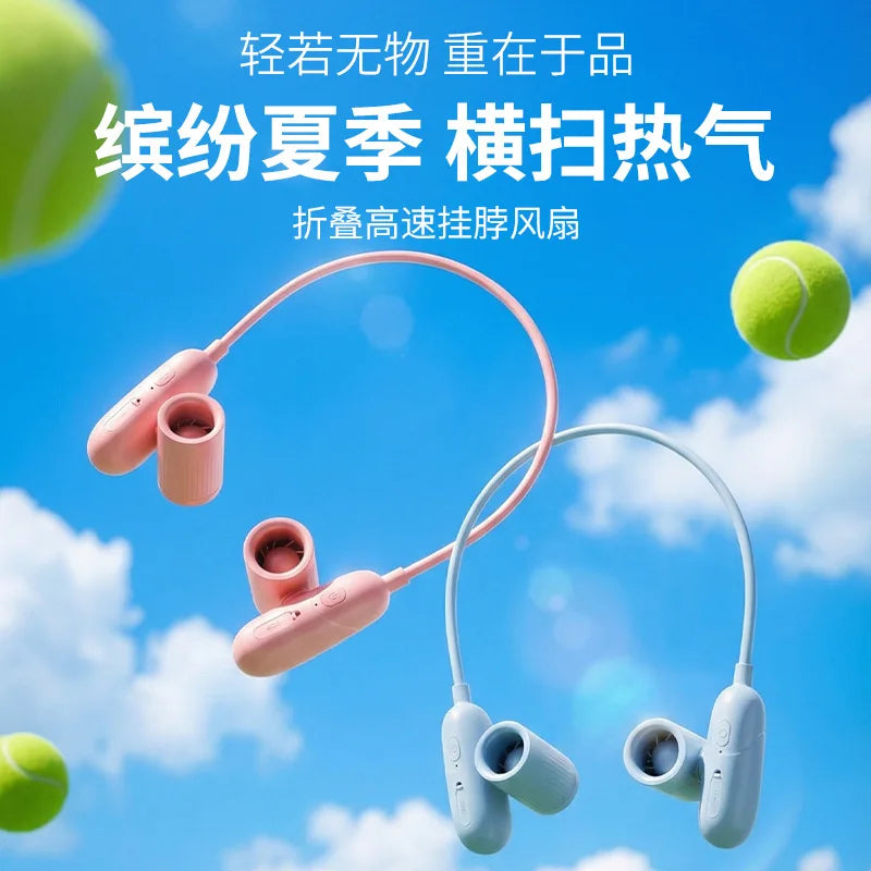 Portable Wearable Neck Fan – Hands-Free Adjustable Personal Fan