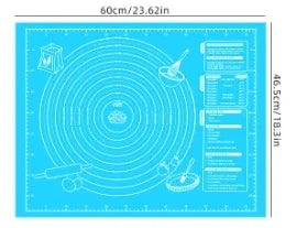 Silicone Pastry Mat 45x60cm | Non-Stick Baking & Dough Mat