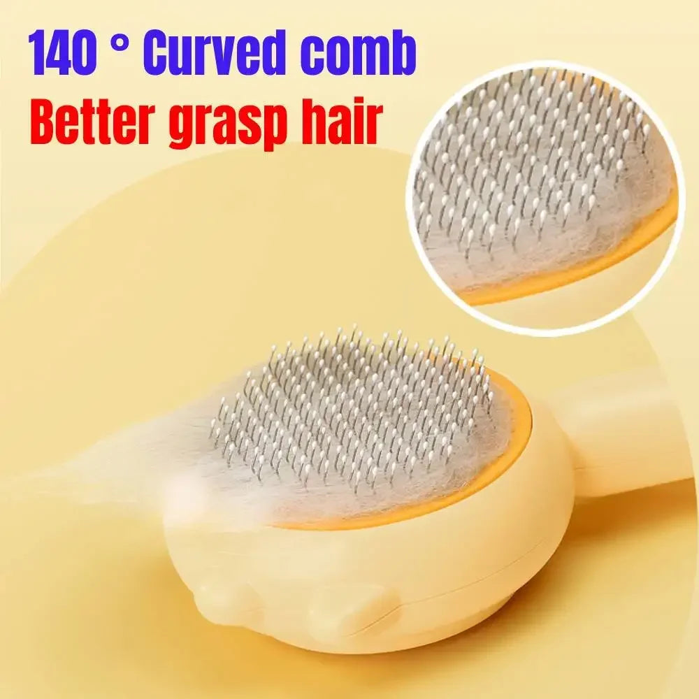 Self-Cleaning Pet Grooming Brush | Cat & Dog Deshedding Comb