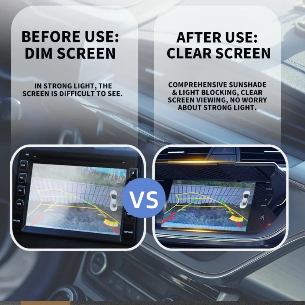 Universal Car GPS Screen Sun Shade Anti-Glare Visor Shield