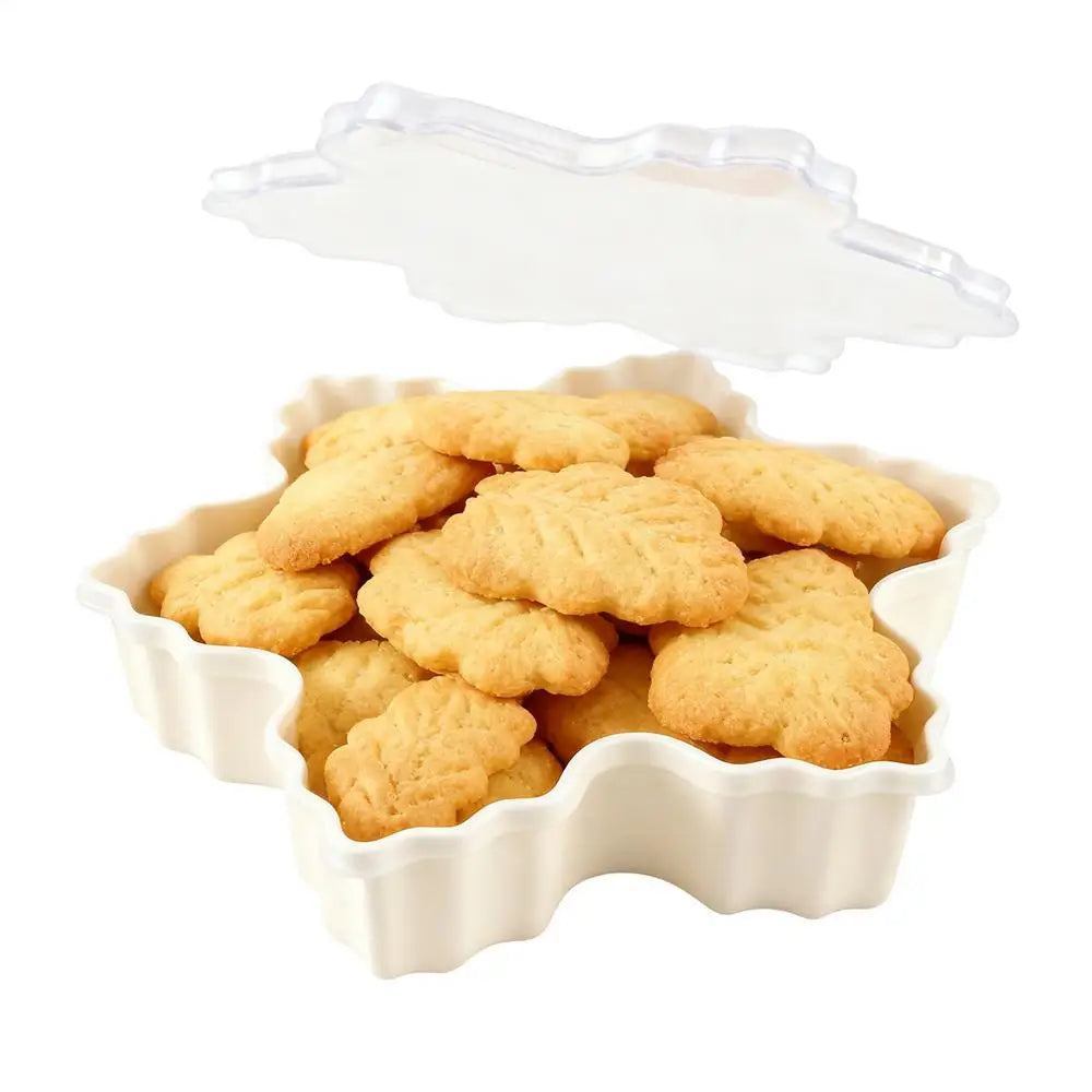Christmas Snack Serving Tray with Lid | Holiday Party Box