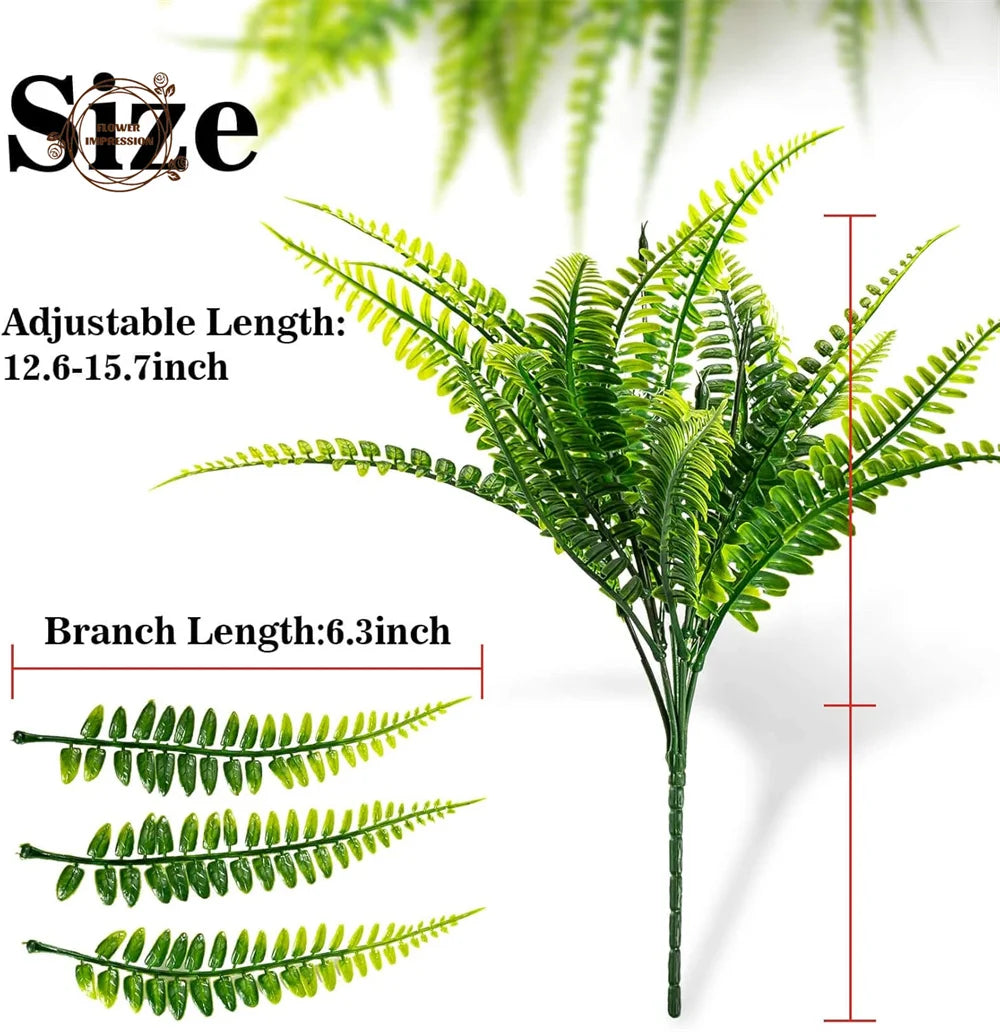 10PCS Artificial Hanging Fern Vine Garland | Fake Greenery Decor