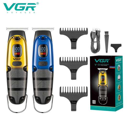 VGR 981 hair clipper LCD digital display home electric stainless steel engraving electroplating scissors Peaceful Pleasures Health and Wellness