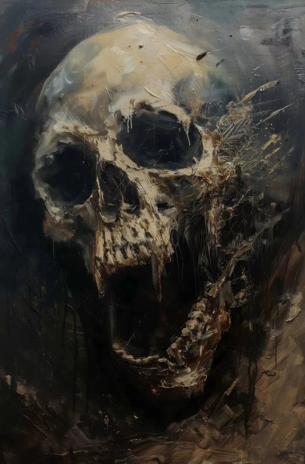 Horror Skeleton Gothic Canvas Poster | Halloween Fantasy Wall Art Gothic Canvas Poster Peaceful Pleasures Health and Wellness ZLH5336 20x30cm No Frame