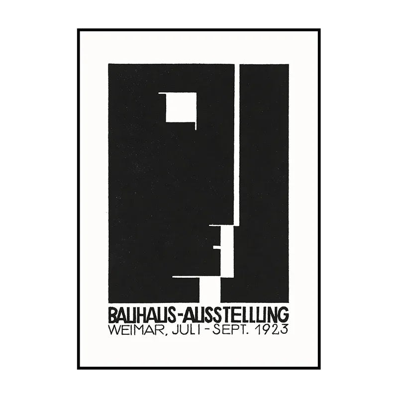 Bauhaus Exhibition Poster Minimalist Vintage Canvas Wall Art