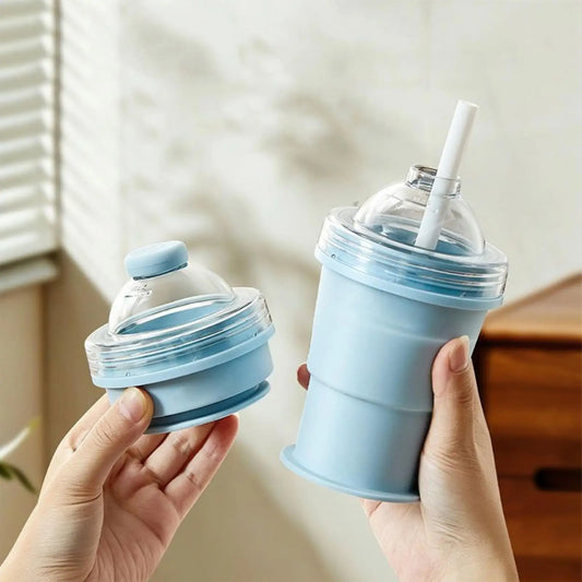 2-in-1 Foldable Silicone Ice Ball Cup & Sphere Mold with Straw Silicone Ice Ball Mold Oasis Select
