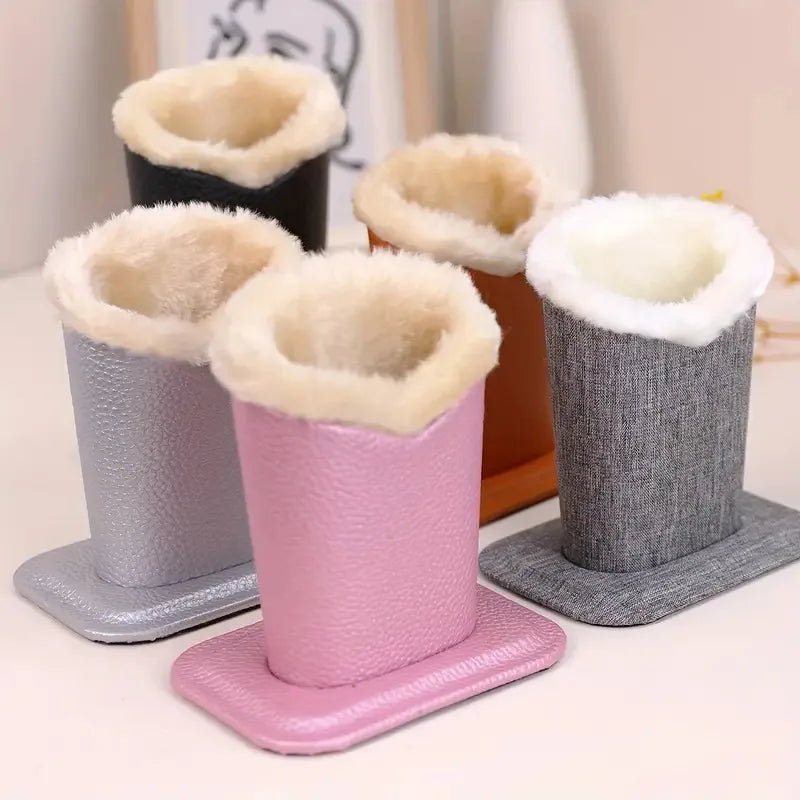 Plush-Lined Glasses Holder Stand – Desk & Nightstand Case