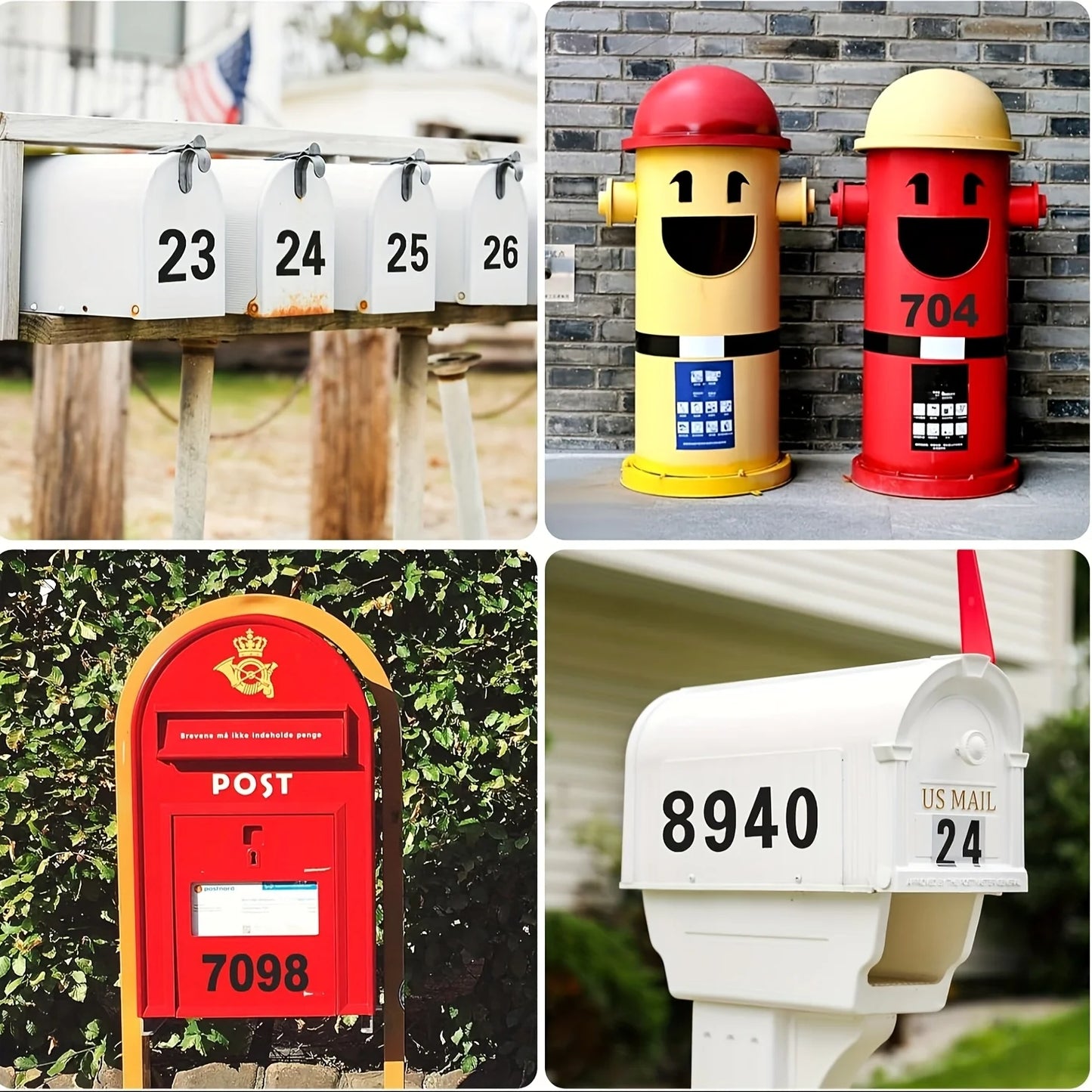 5 Stickers 0 9 Digits Waterproof Mailbox House Number Suitable