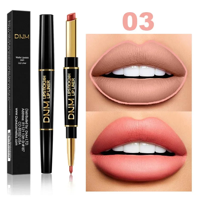 IFANYUO 2-in-1 Lip Liner & Matte Lipstick – 12 Colors
