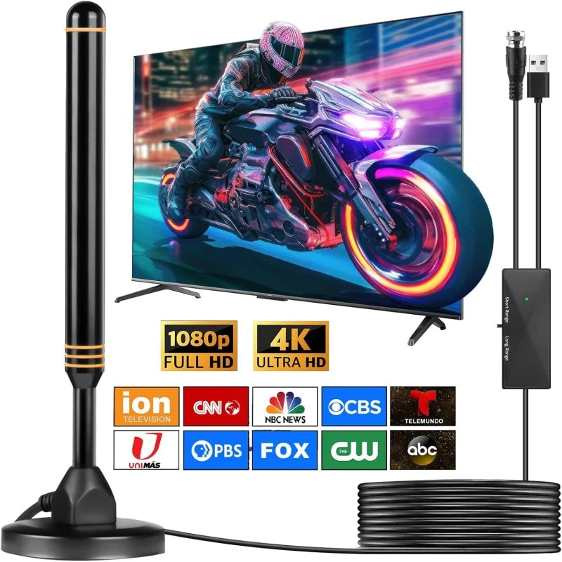 DVB-T2 Digital TV Antenna Indoor Outdoor – Suction Cup HDTV