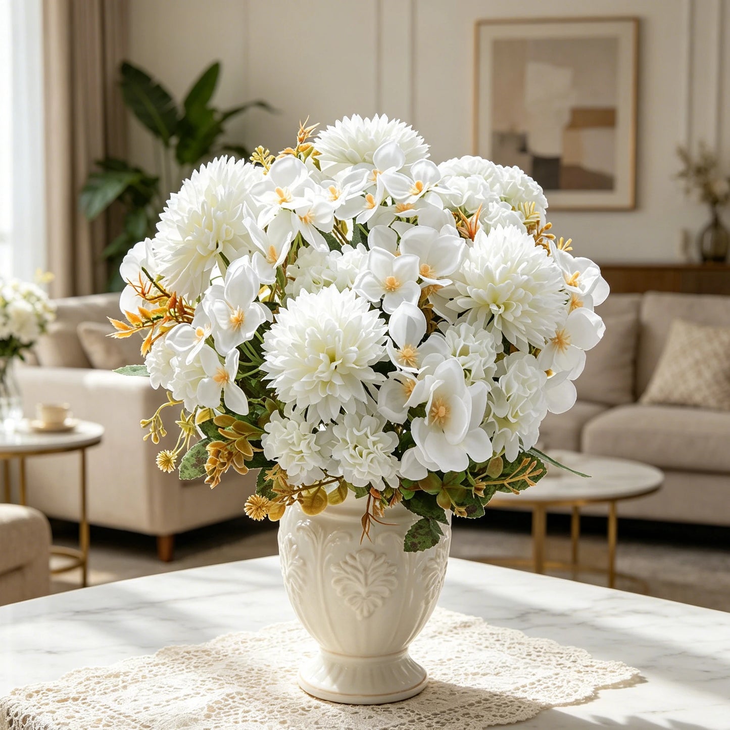 Silk Hydrangea Carnation Artificial Flowers – Wedding & Home Decor