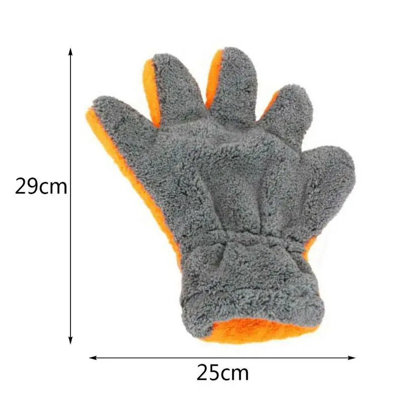 Double-Sided Coral Fleece Car Wash Mitt – Scratch-Free Glove