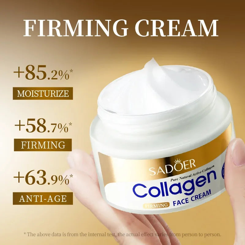 SADOER Collagen Firming Face Cream – Moisturizing 100g Peaceful Pleasures Health and Wellness