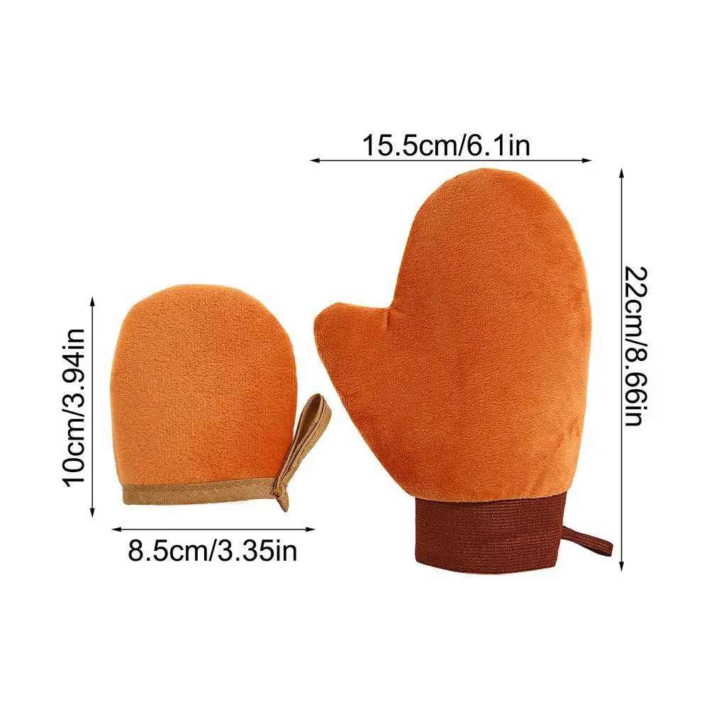2-Pc Self-Tanning Mitt Set – Streak-Free Applicator Gloves