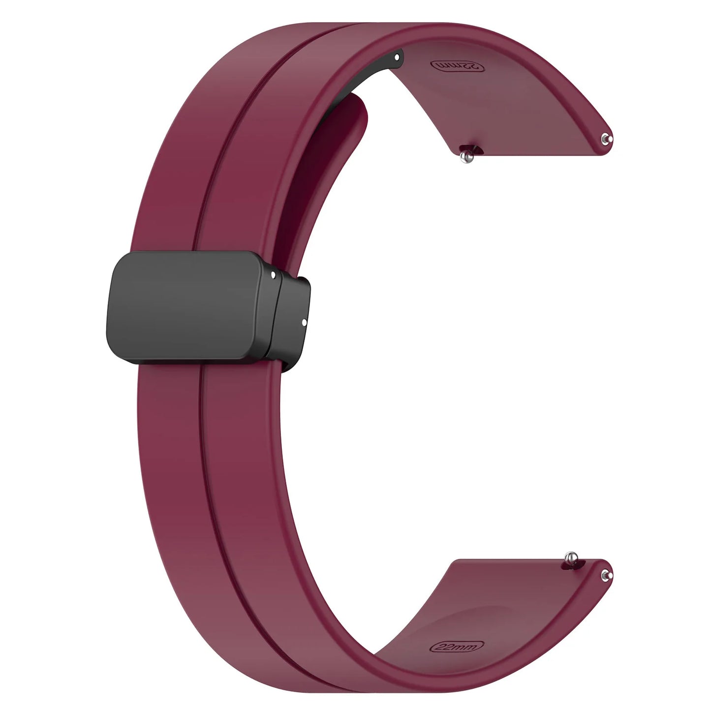Silicone Watch Band 20mm 22mm – Xiaomi Samsung Huawei Strap Peaceful Pleasures Health and Wellness Wine Red 20MM