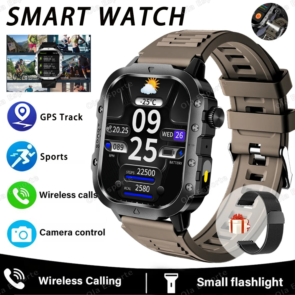 Ola Esporte Outdoor Smart Watch 2.01" HD Bluetooth & LED