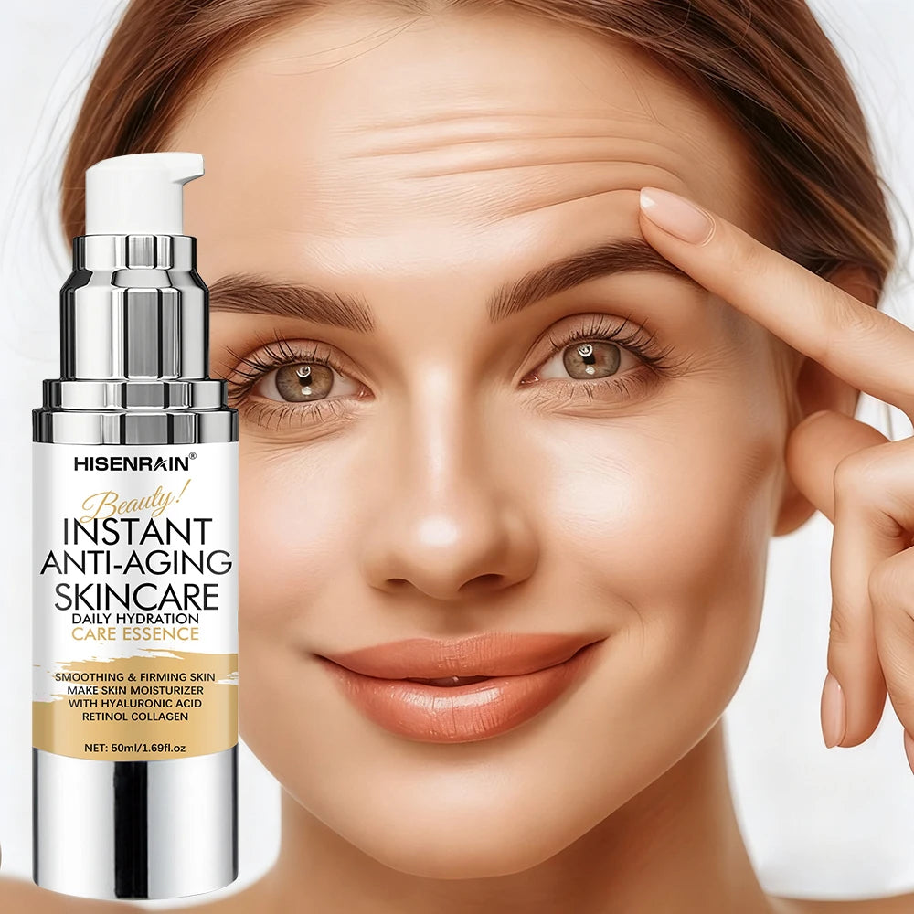 HISENRAIN Anti-Wrinkle Yellow Vitamin C Serum - Brightening Facial Essence, Wrinkle Reduction & Hydrating Care for Youthful Glow Peaceful Pleasures Health and Wellness