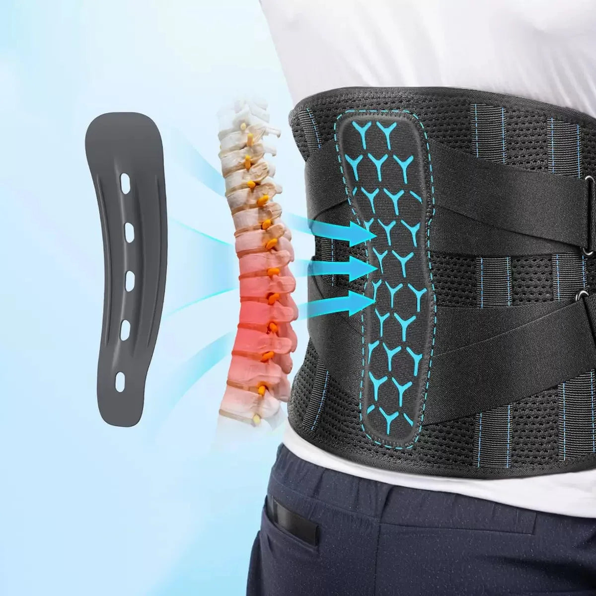 Back Brace for Lower Back Pain Relief, Breathable Waist Brace Adjustable Lumbar Support for Herniated Disc, Sciatica, Scoliosis Peaceful Pleasures Health and Wellness