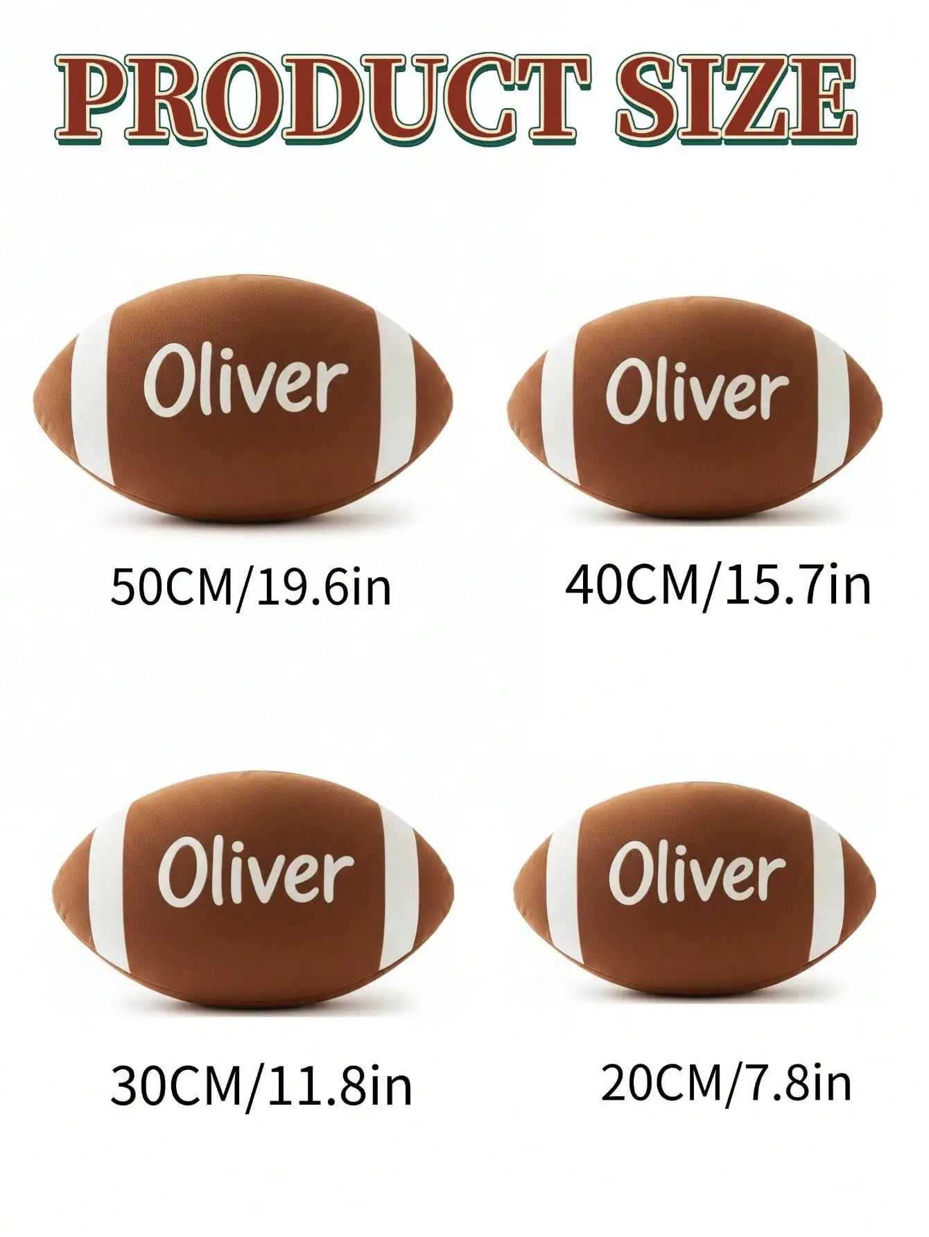 Custom Name Football Pillow | Personalized Kids Gift