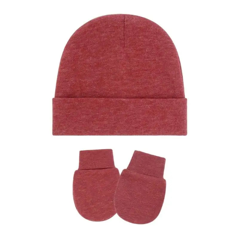 Cotton Newborn Baby Hat & Mittens Set – Soft Knit, 0–12 Mo