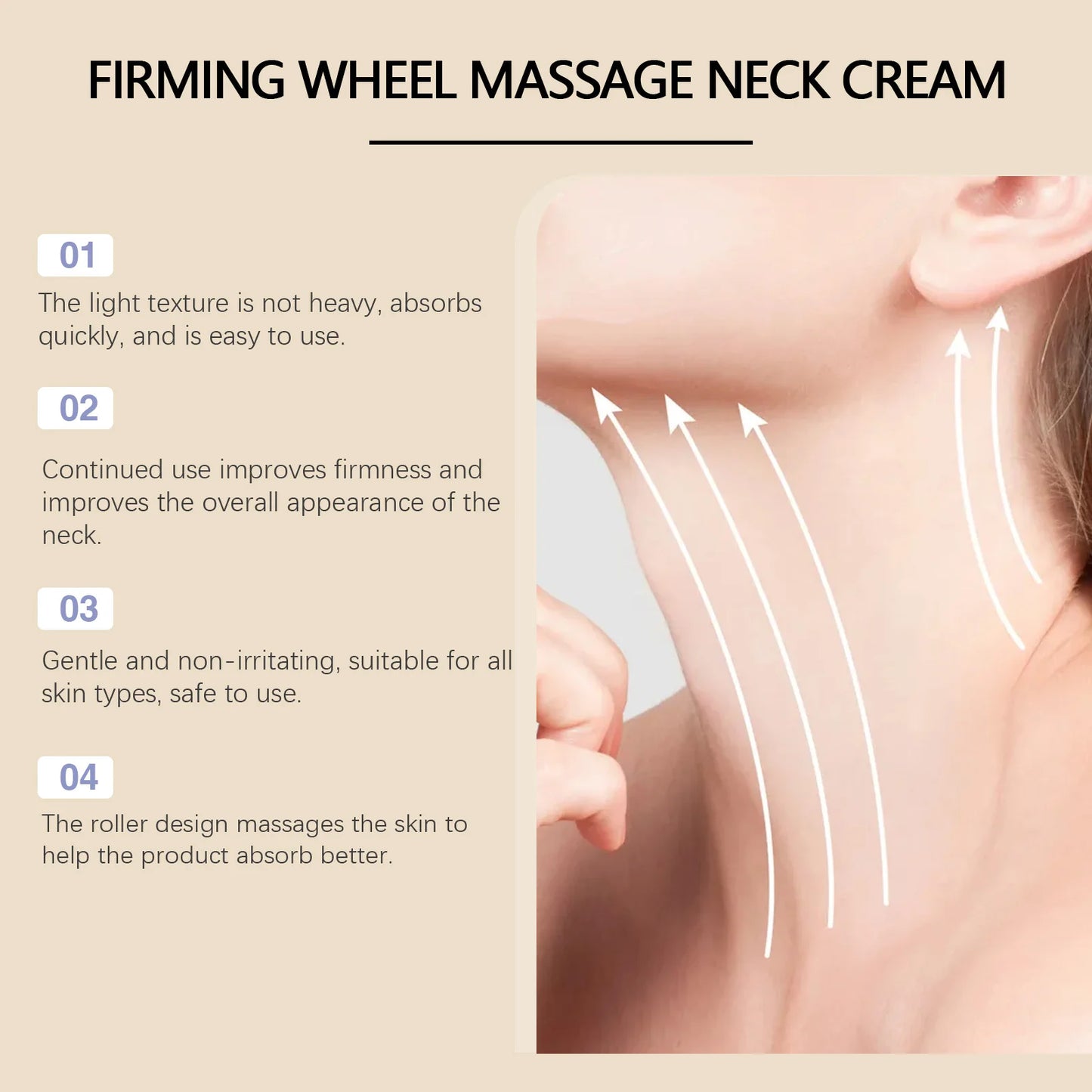 Neck Firming Roller Cream – Lift, Tighten & Hydrate Skin