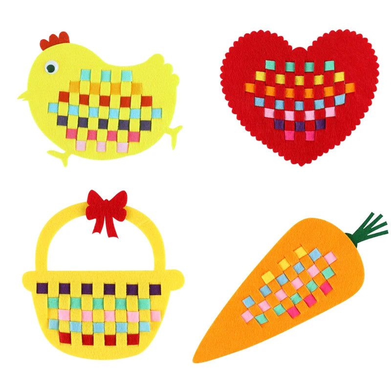 Children's Handmade Weaving Toys Cartoon Chicken Flower Fruit Fish
