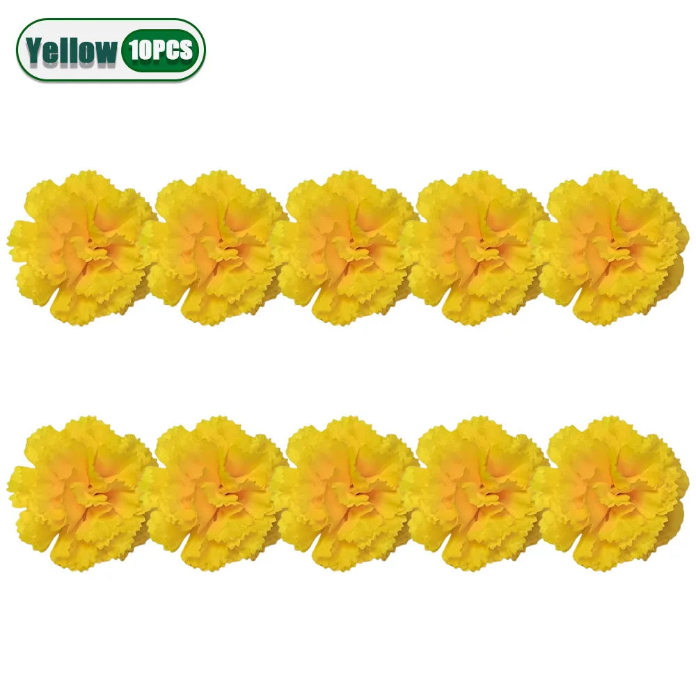 Artificial Carnation & Marigold Flower Heads – Diwali & Wedding