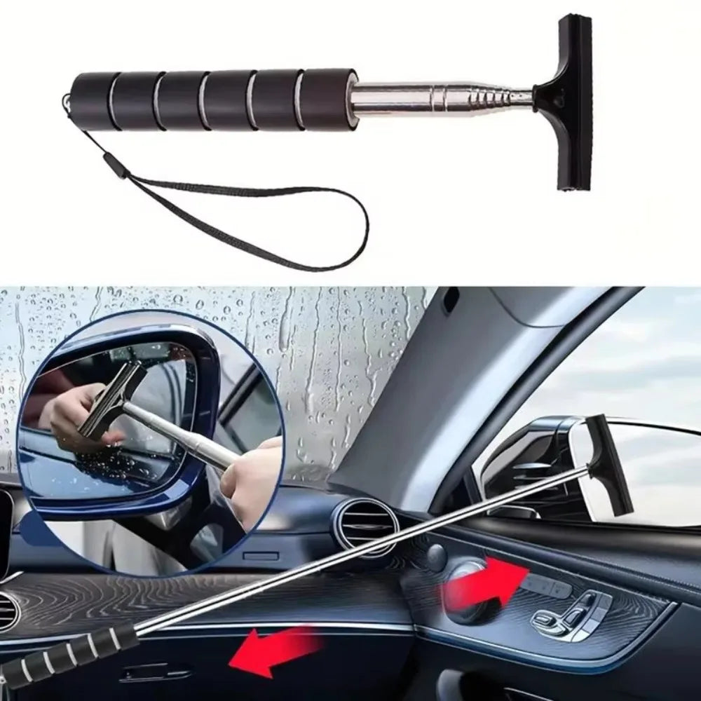 Retractable Car Squeegee | Mirror & Window Cleaning Tool